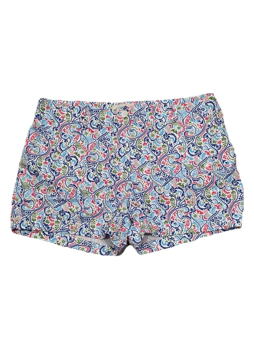 Talbots The Weekend Chino Shorts cotton Size 14 Shell Beach Seahorse A003418